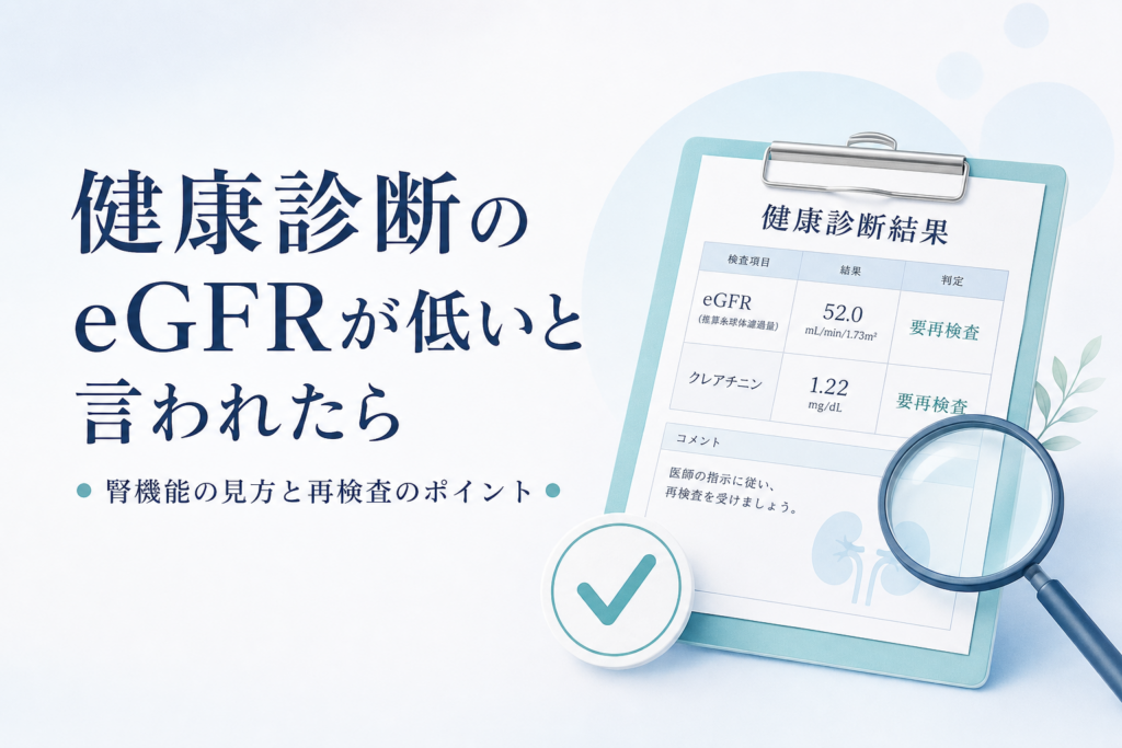 eGFRについて確認するためのアイキャッチ画像