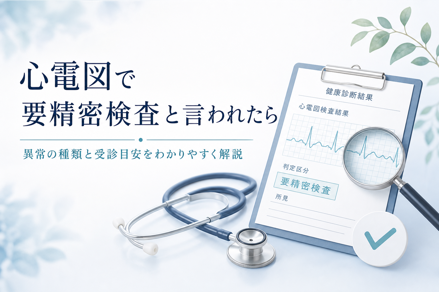 心電図について確認するためのアイキャッチ画像