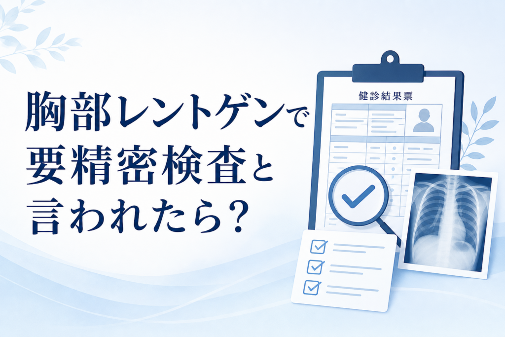 胸部レントゲンについて確認するためのアイキャッチ画像